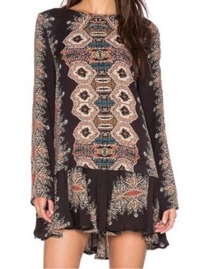 Free People Smooth Talker Printed Tunic Dress